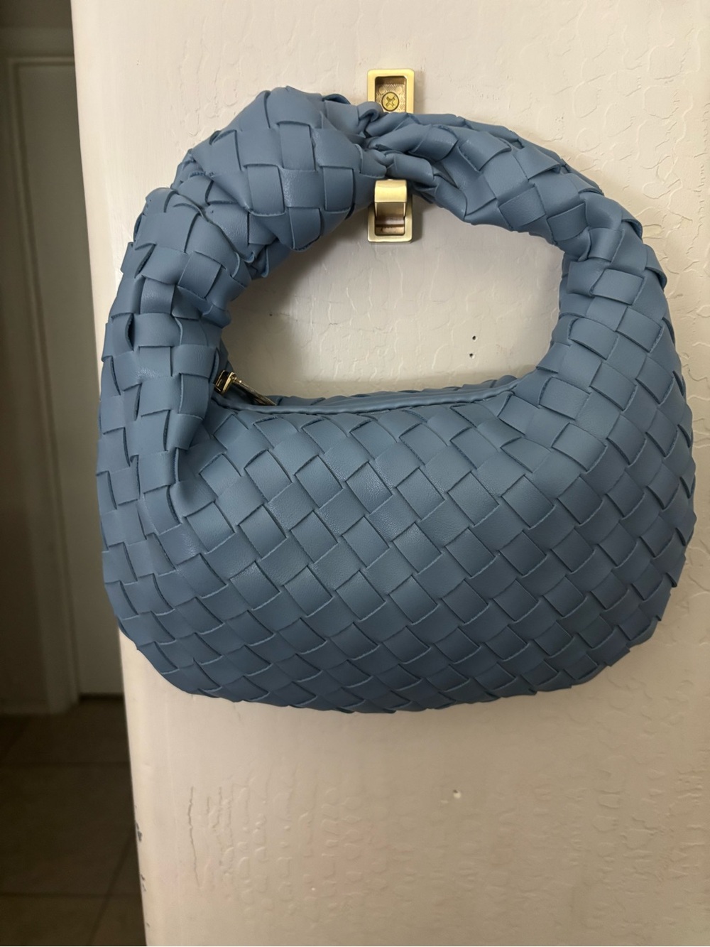 NWOT Urban Outfitters Woven Hobo Shoulder Bag in Dusty Blue